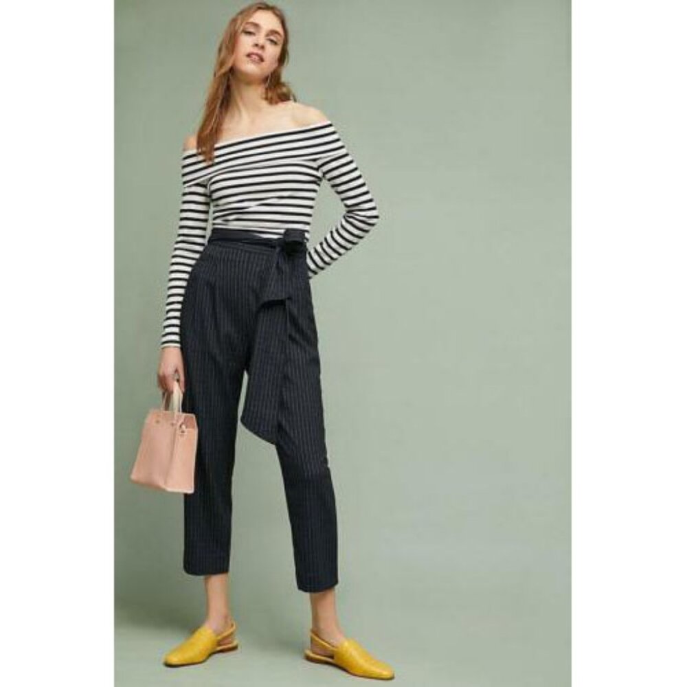 Anthropologie LANDEN Pinstripe Pants - 8